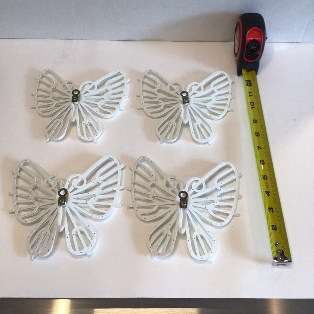 Vintage Burwood Wall Plaque Butterflies #2093 Home Decor 1970s Retro Cottage